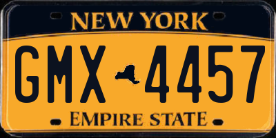 NY license plate GMX4457