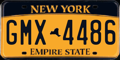 NY license plate GMX4486