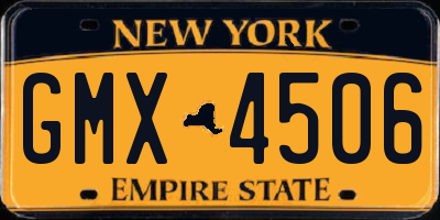 NY license plate GMX4506