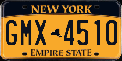 NY license plate GMX4510