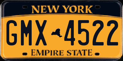 NY license plate GMX4522