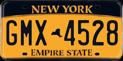 NY license plate GMX4528