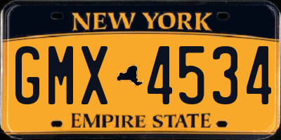 NY license plate GMX4534
