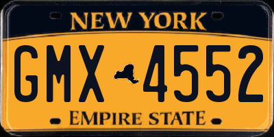 NY license plate GMX4552