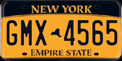 NY license plate GMX4565