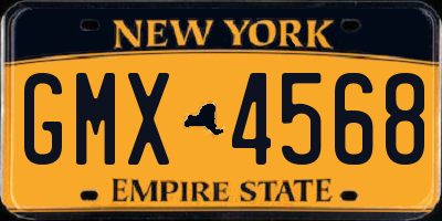 NY license plate GMX4568