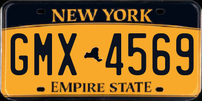 NY license plate GMX4569