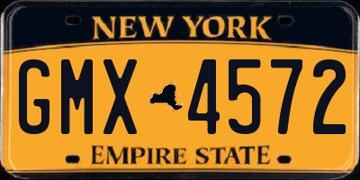 NY license plate GMX4572