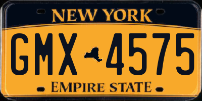 NY license plate GMX4575