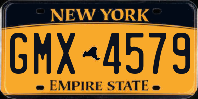 NY license plate GMX4579