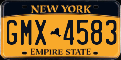 NY license plate GMX4583