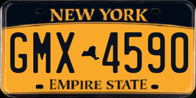 NY license plate GMX4590