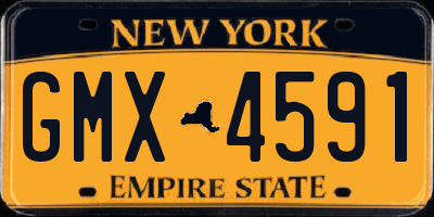 NY license plate GMX4591