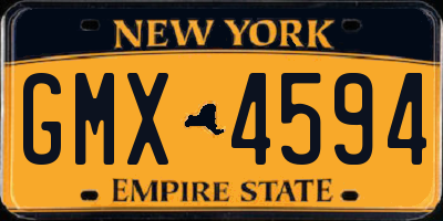 NY license plate GMX4594