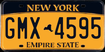 NY license plate GMX4595