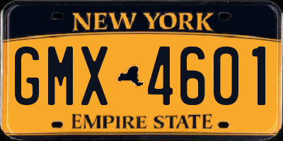 NY license plate GMX4601