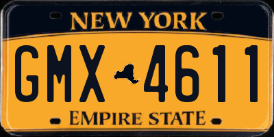 NY license plate GMX4611