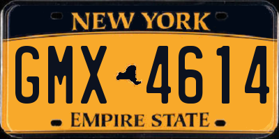 NY license plate GMX4614