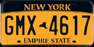NY license plate GMX4617