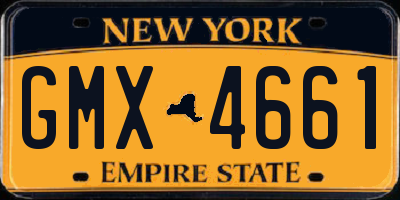NY license plate GMX4661