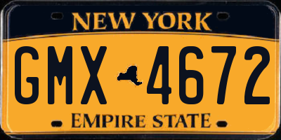 NY license plate GMX4672