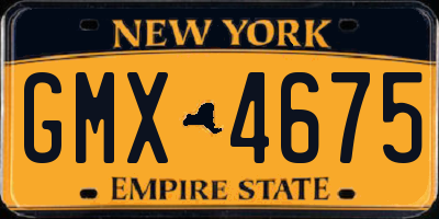 NY license plate GMX4675