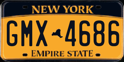 NY license plate GMX4686