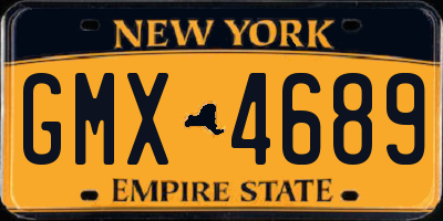 NY license plate GMX4689