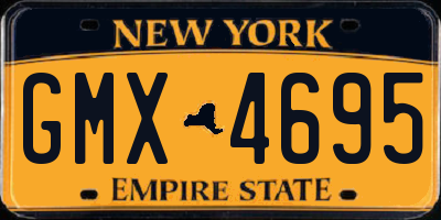 NY license plate GMX4695