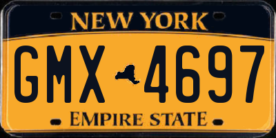 NY license plate GMX4697