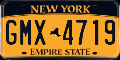 NY license plate GMX4719