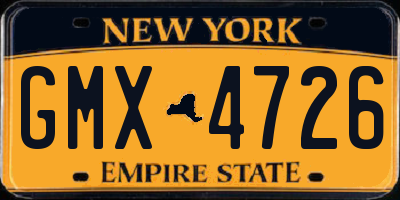 NY license plate GMX4726