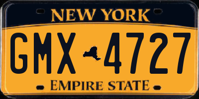 NY license plate GMX4727