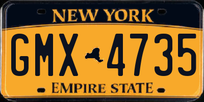 NY license plate GMX4735