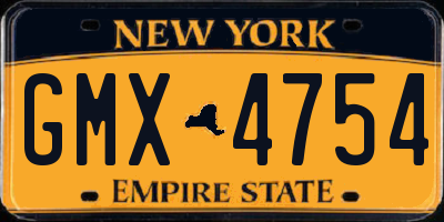 NY license plate GMX4754
