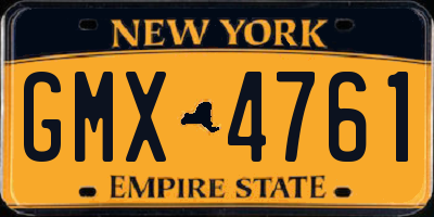 NY license plate GMX4761