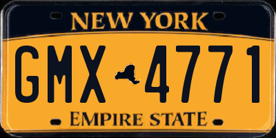 NY license plate GMX4771