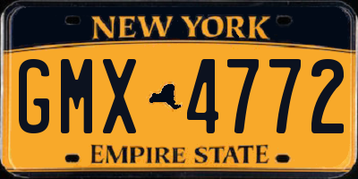 NY license plate GMX4772
