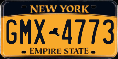 NY license plate GMX4773