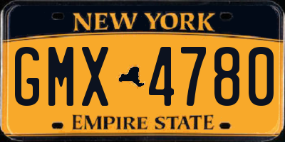 NY license plate GMX4780