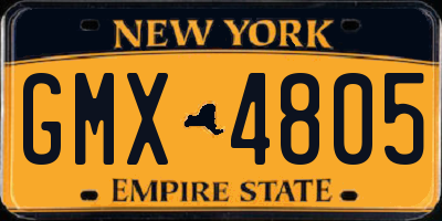NY license plate GMX4805