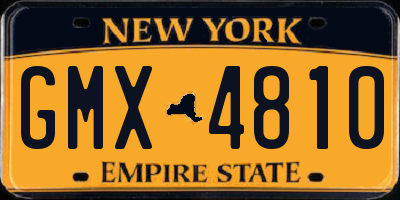 NY license plate GMX4810