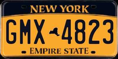 NY license plate GMX4823