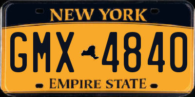 NY license plate GMX4840
