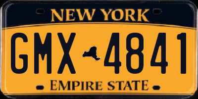 NY license plate GMX4841