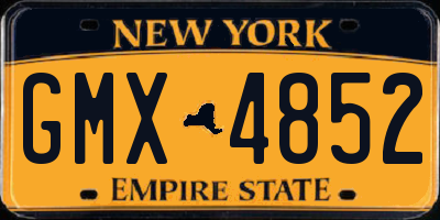 NY license plate GMX4852