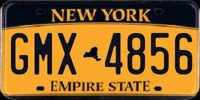 NY license plate GMX4856