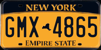 NY license plate GMX4865