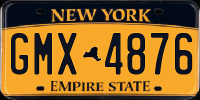 NY license plate GMX4876