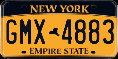 NY license plate GMX4883